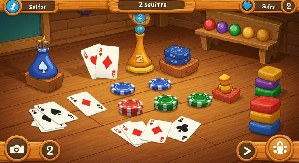 Spider Solitaire 2 suits.